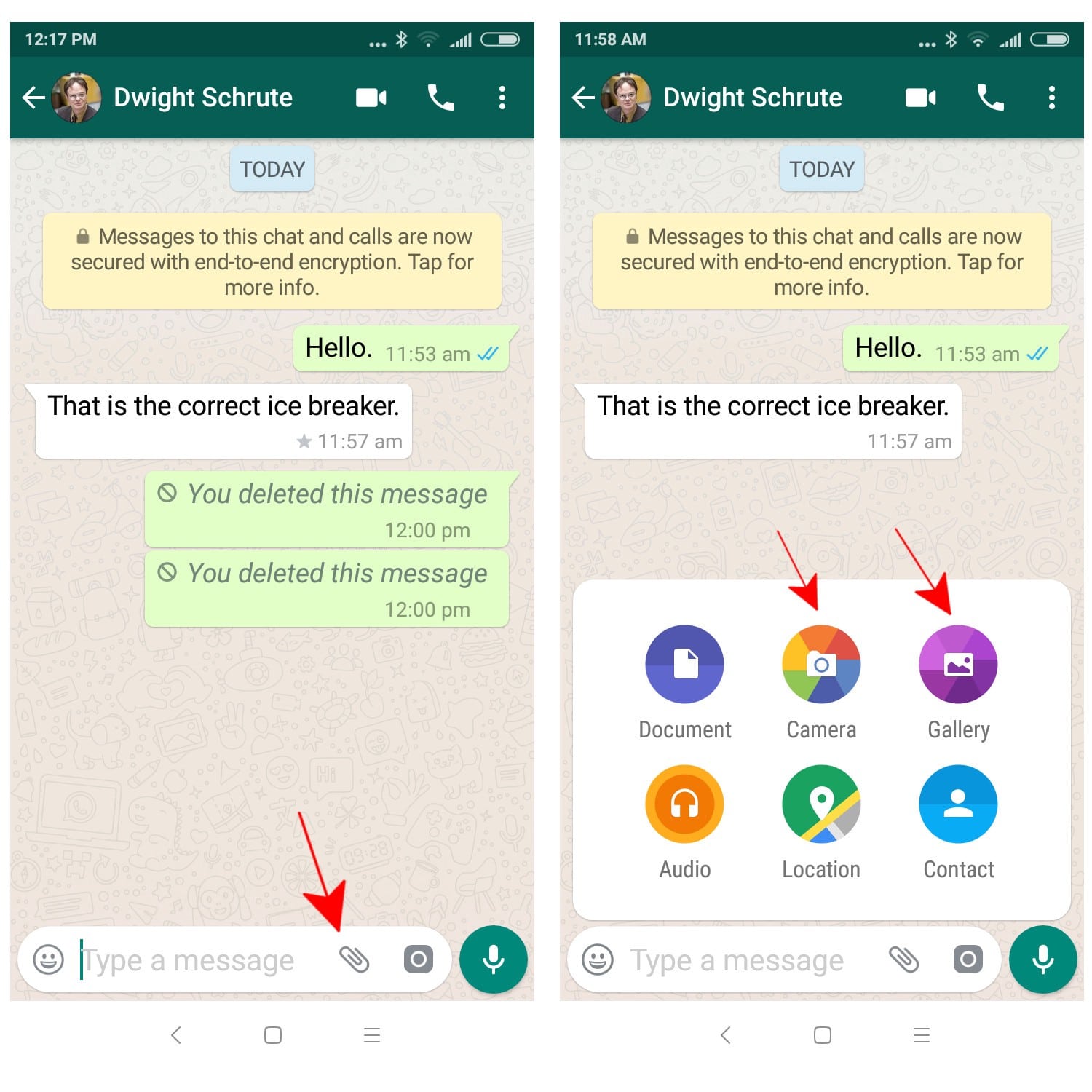 WhatsApp: Send pictures (Picture: Screenshot