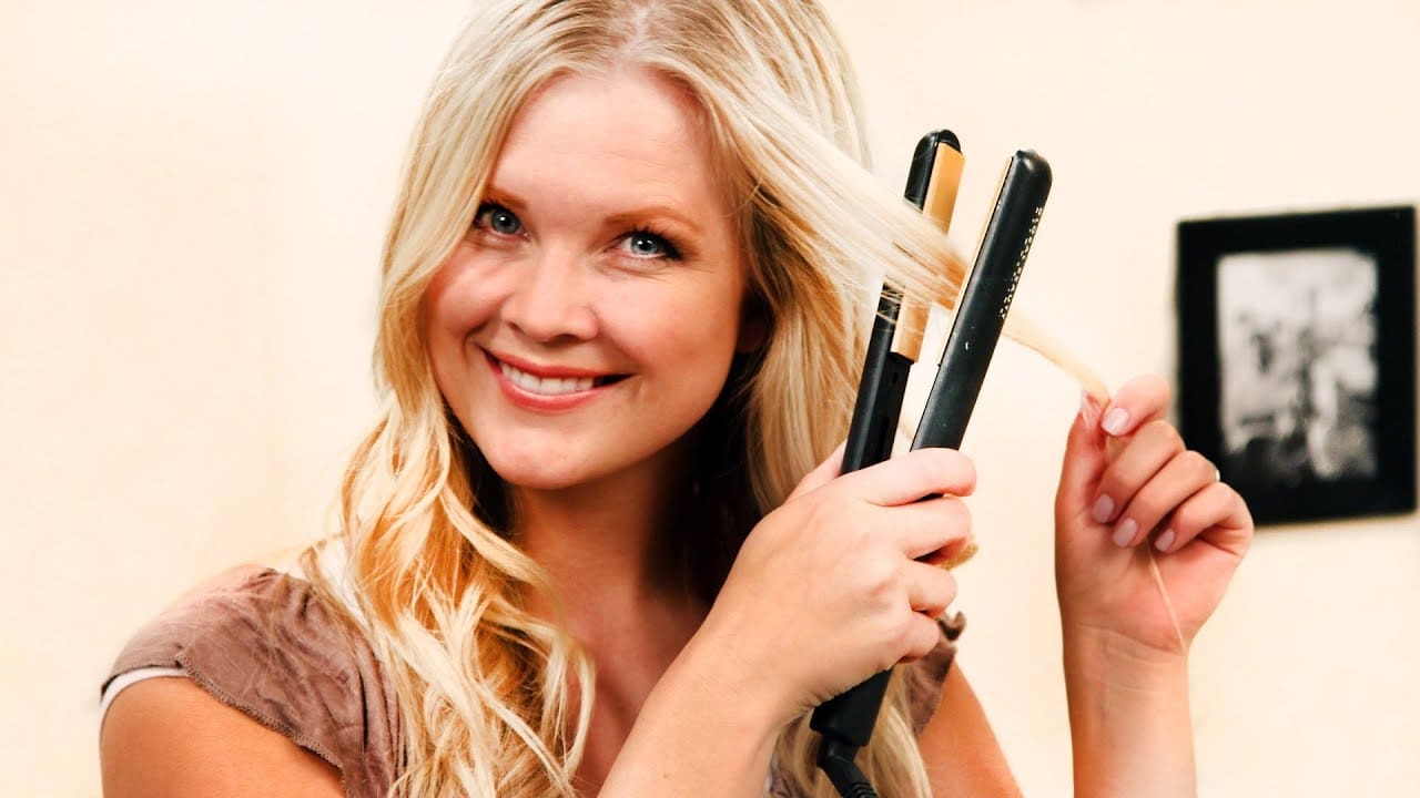 waves with straightening iron